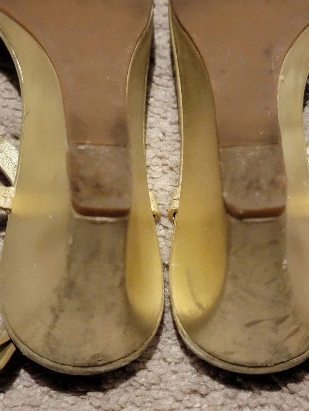 Tory Burch Miller Wedge Sandals Heels Spark Gold Size 7